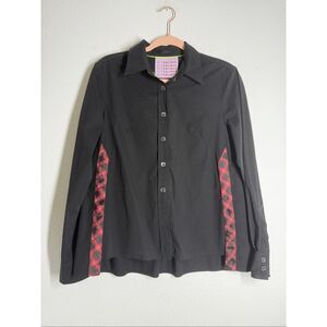 Rare Caliban 820 Women’s Button Down Cotton Blend Shirt Blouse Sz 44I T/10-12 US